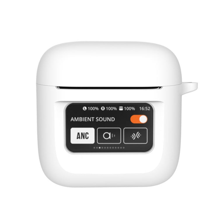 For JBL Tour Pro 2 Silicone Wireless Earphone Protective Case(White) - JBL Earphone Case by PMC TechLife | Online Shopping South Africa | PMC TechLife | Buy Now Pay Later Mobicred