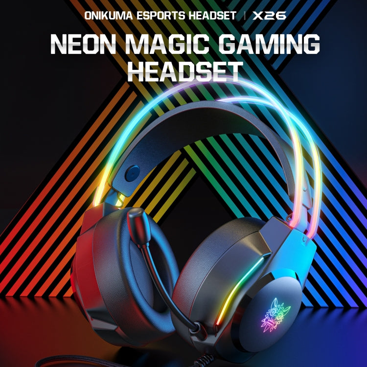 X26 USB+3.5mm RGB Wired Gaming Headset(Black) - Multimedia Headset by PMC TechLife | Online Shopping South Africa | PMC TechLife