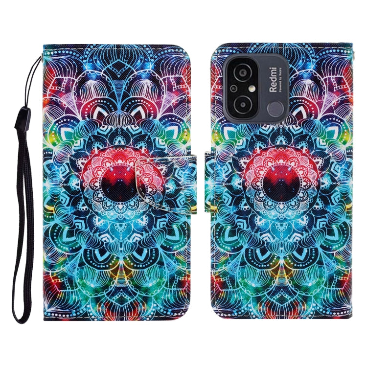 For Xiaomi Redmi 12C Colored Drawing Pattern Flip Leather Phone Case(Mandala) - Xiaomi Cases by PMC Jewellery | Online Shopping South Africa | PMC Jewellery