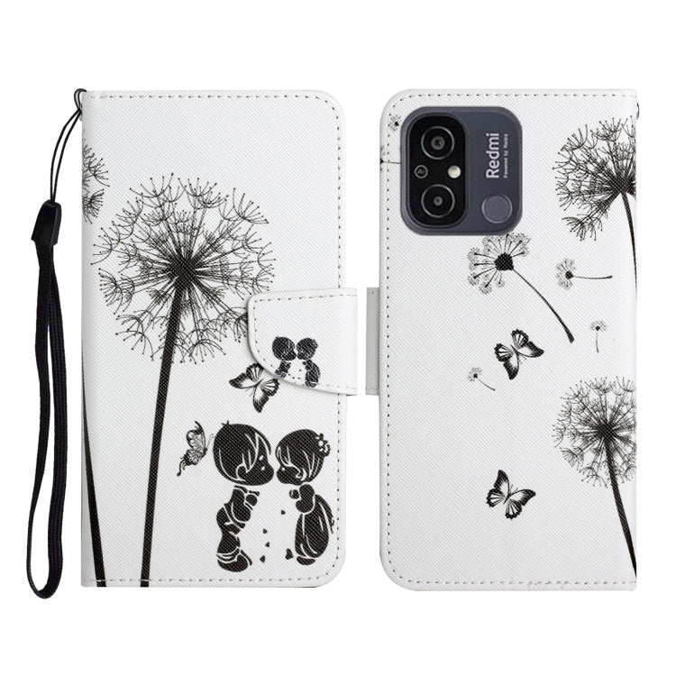 For Xiaomi Redmi 12C Colored Drawing Pattern Flip Leather Phone Case(Dandelion) - Xiaomi Cases by PMC Jewellery | Online Shopping South Africa | PMC Jewellery