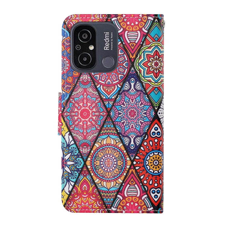 For Xiaomi Redmi 12C Colored Drawing Pattern Flip Leather Phone Case(Diamond Totem) - Xiaomi Cases by PMC Jewellery | Online Shopping South Africa | PMC Jewellery