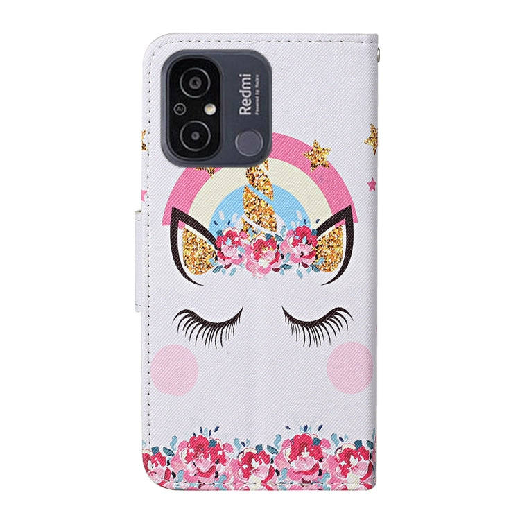 For Xiaomi Redmi 12C Colored Drawing Pattern Flip Leather Phone Case(Crown Unicorn) - Xiaomi Cases by PMC Jewellery | Online Shopping South Africa | PMC Jewellery