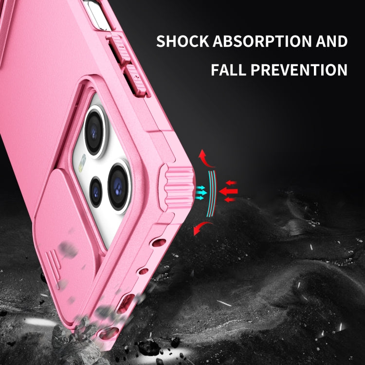 For Xiaomi Redmi Note 12 Pro 5G / Poco X5 Pro Stereoscopic Holder Sliding Camshield Phone Case(Pink) - Note 12 Pro Cases by PMC Jewellery | Online Shopping South Africa | PMC Jewellery