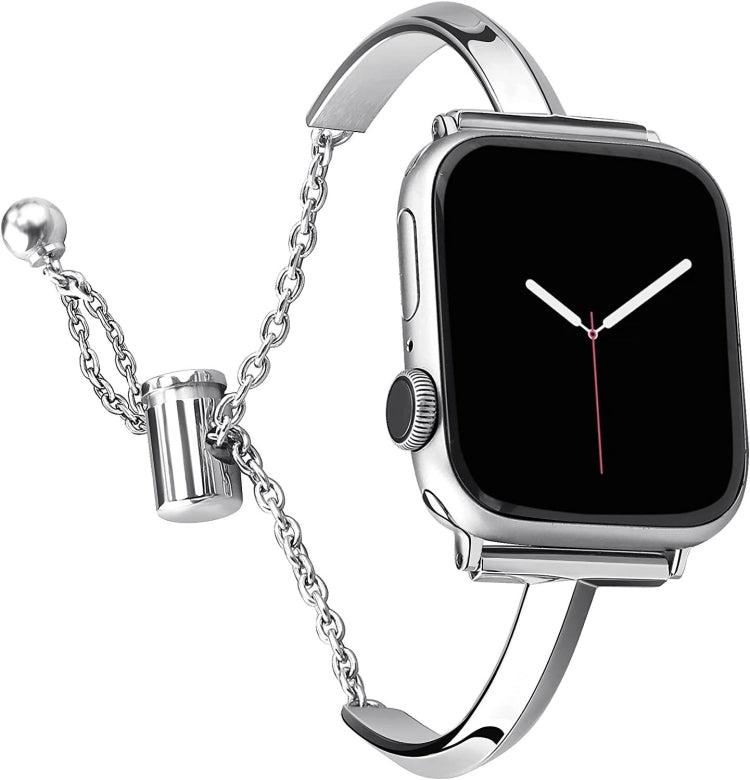 Stainless Steel Bracelet Watch Band For Apple Watch Series 9&8&7 41mm / SE 3&SE 2&6&SE&5&4 40mm / 3&2&1 38mm(Silver) - Watch Bands by PMC Jewellery | Online Shopping South Africa | PMC Jewellery | Buy Now Pay Later Mobicred