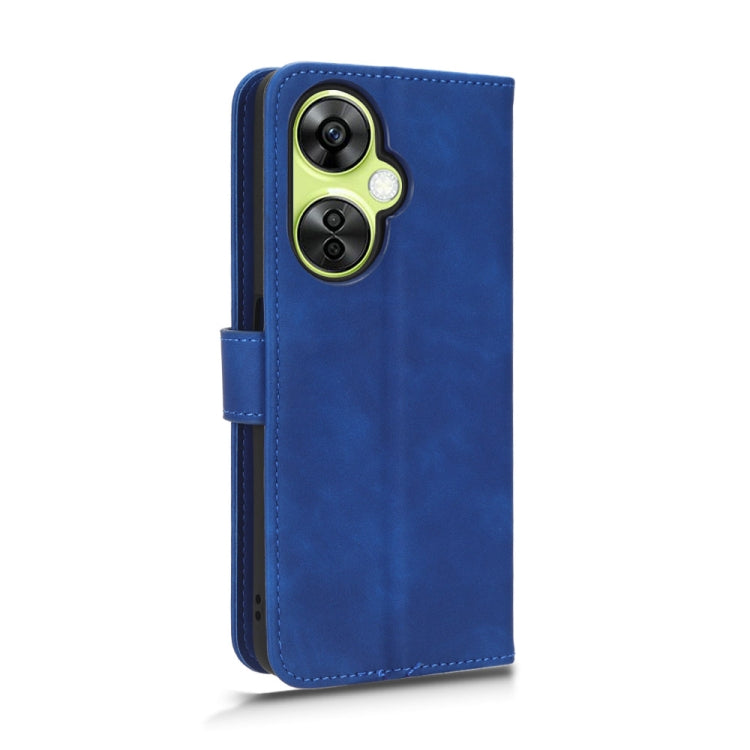 For OnePlus Nord CE 3 Skin Feel Magnetic Flip Leather Phone Case(Blue) - OnePlus Cases by PMC Jewellery | Online Shopping South Africa | PMC Jewellery