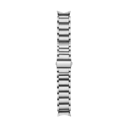 For Samsung Galaxy Watch5 / Watch5 Pro / Watch4 / Watch4 Classic Universal Titanium Alloy Three Plants Flat Buckle Watch Band(Silver) -  by PMC Jewellery | Online Shopping South Africa | PMC Jewellery