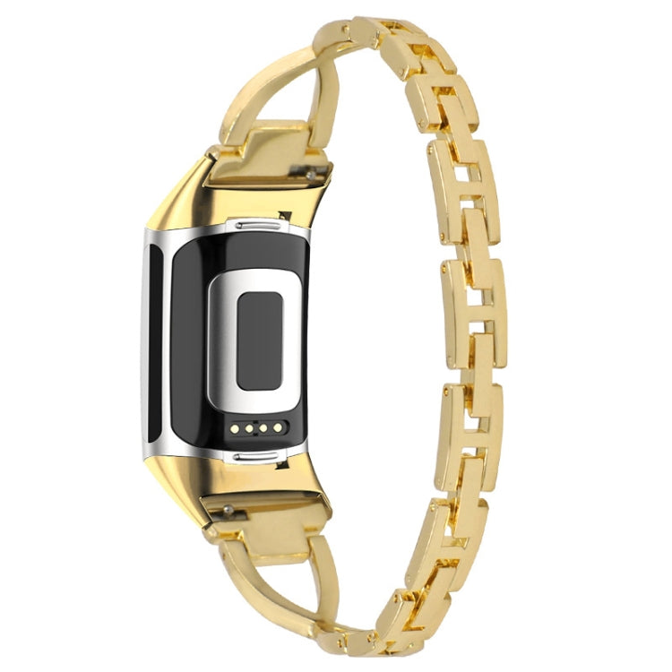 For Fitbit Charge 2 Diamond Metal Watch Band(Gold) -  by PMC Jewellery | Online Shopping South Africa | PMC Jewellery