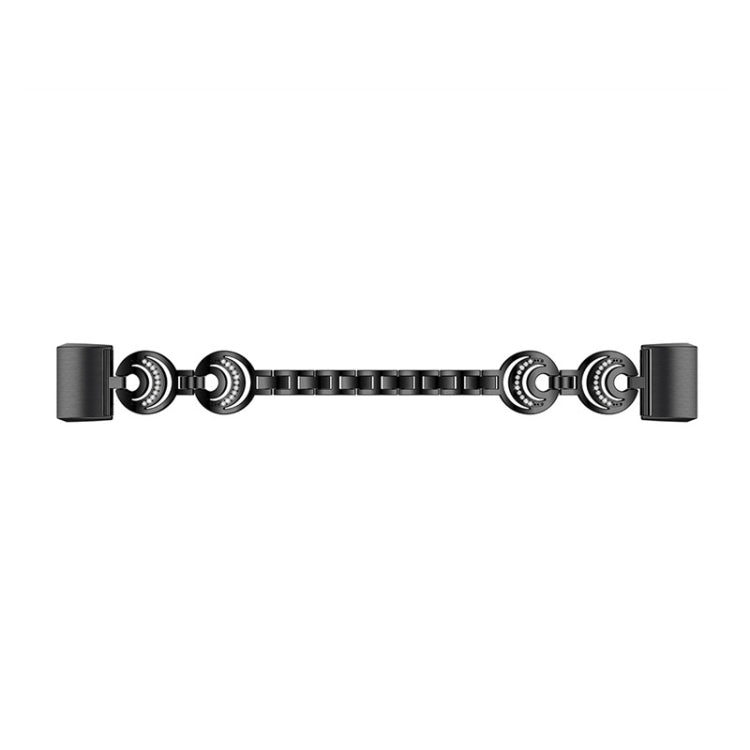 For Fitbit Charge 5 Sun Moon Star Diamond Metal Watch Band(Black) -  by PMC Jewellery | Online Shopping South Africa | PMC Jewellery