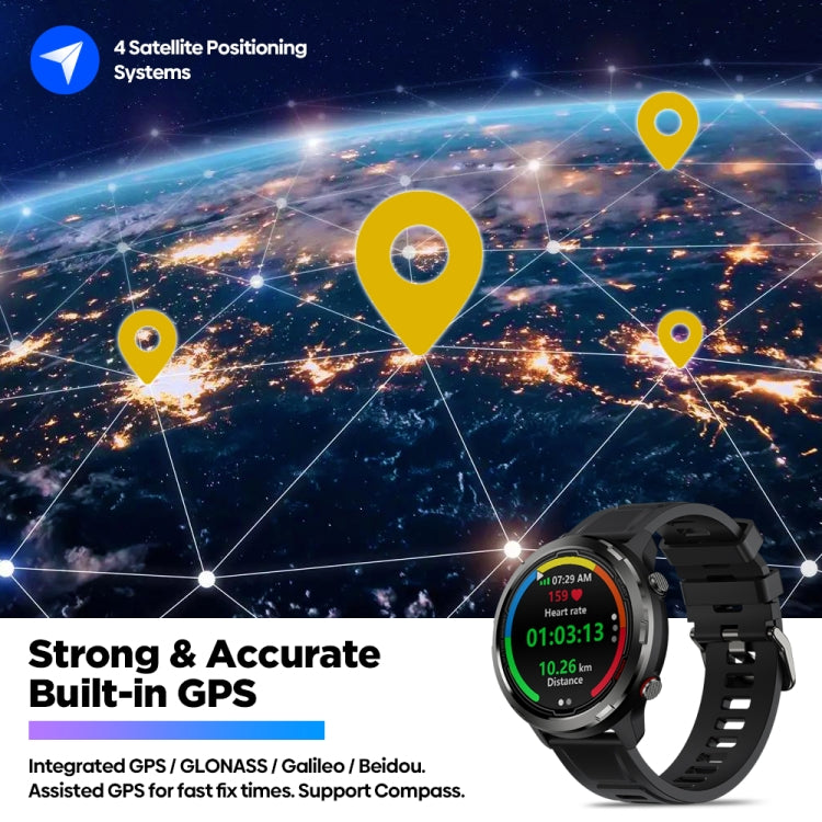 Zeblaze Stratos 2 Lite 1.32 inch IPS Screen 5 ATM Waterproof GPS Smart Watch, Support Heart Rate Monitoring / Sports Mode(Black) - Smart Watches by Zeblaze | Online Shopping South Africa | PMC Jewellery | Buy Now Pay Later Mobicred