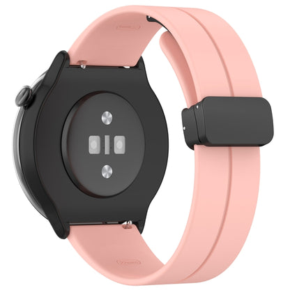 For Amazfit GTR Mini Magnetic Fold Clasp Black Buckle Silicone Watch Band(Light Pink) -  by PMC Jewellery | Online Shopping South Africa | PMC Jewellery