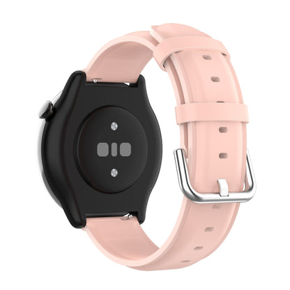 For Amazfit GTR Mini Round Tail Genuine Leather Watch Band(Light Pink) -  by PMC Jewellery | Online Shopping South Africa | PMC Jewellery