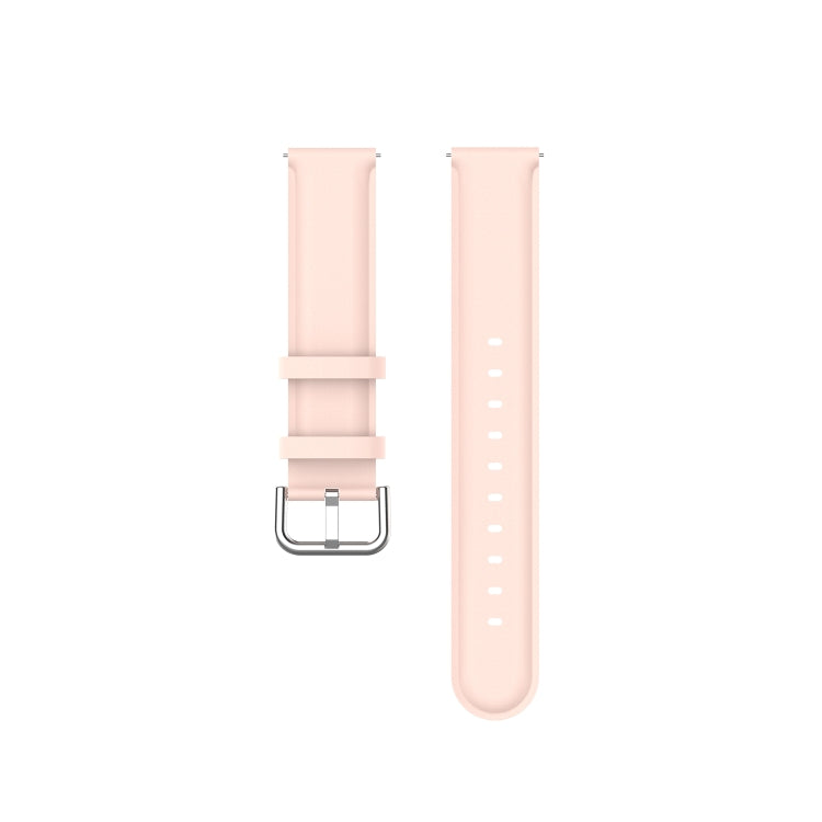 For Amazfit GTR Mini Round Tail Genuine Leather Watch Band(Light Pink) -  by PMC Jewellery | Online Shopping South Africa | PMC Jewellery