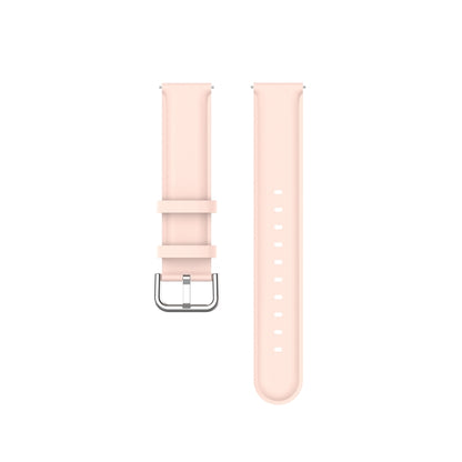 For Amazfit GTR Mini Round Tail Genuine Leather Watch Band(Light Pink) -  by PMC Jewellery | Online Shopping South Africa | PMC Jewellery