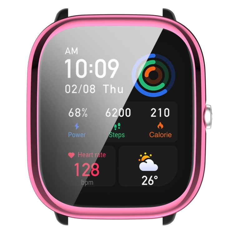 For Amazfit GTS4 Mini Full Coverage TPU Electroplating Watch Protective Case(Pink) -  by PMC Jewellery | Online Shopping South Africa | PMC Jewellery