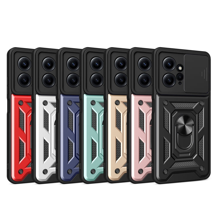 For Xiaomi Redmi Note 12 4G Global Sliding Camera Cover Design Phone Case(Dark Green) - free shipping - PMC TechLife - Order now!