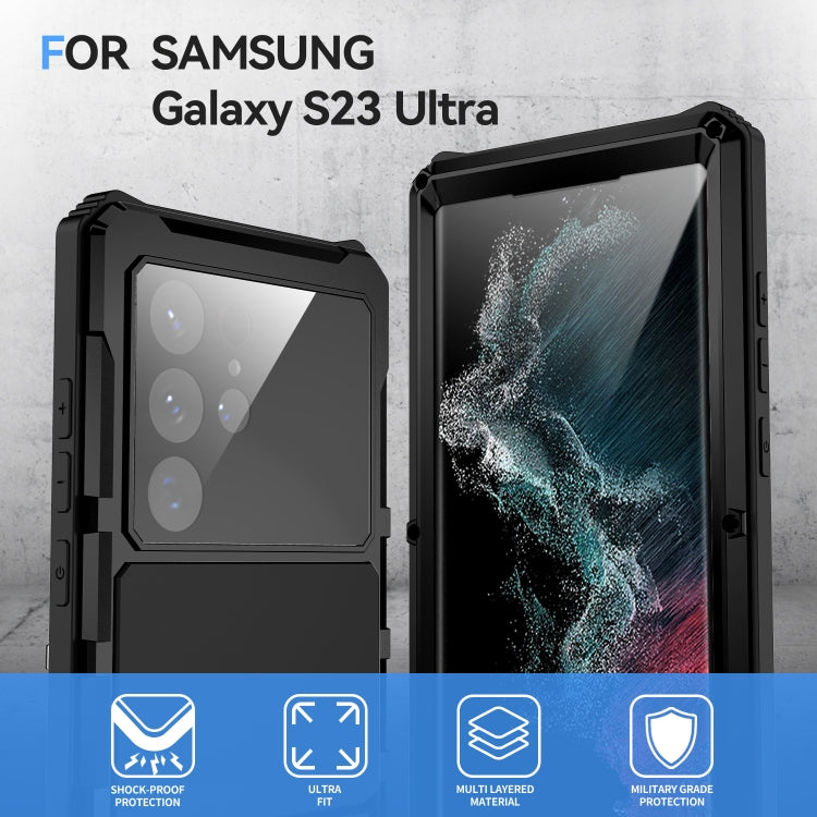 For Samsung Galaxy S22 Ultra 5G R-JUST RJ-56 3rd Gen Life Waterproof Dustproof Shockproof Phone Case(Black) - Galaxy S22 Ultra 5G Cases by R-JUST | Online Shopping South Africa | PMC Jewellery | Buy Now Pay Later Mobicred