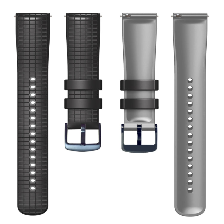 22mm Universal Mesh Two-Tone Silicone Watch Band(Black Gray) - Smart Wear by PMC Jewellery | Online Shopping South Africa | PMC Jewellery