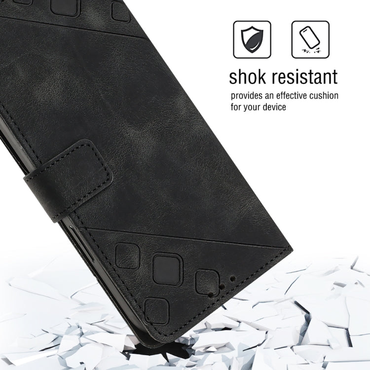 For Huawei nova 10 Skin-feel Embossed Leather Phone Case(Black) - free shipping - PMC TechLife - Order now!