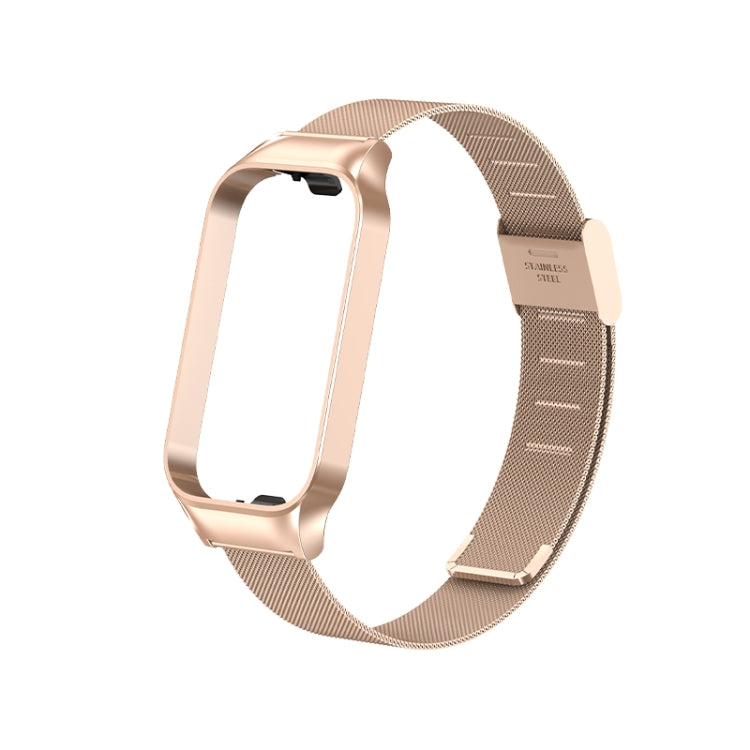 For Redmi Band 2 Milan Buckle Metal Watch Band(Rose Gold) - Smart Wear by PMC Jewellery | Online Shopping South Africa | PMC Jewellery