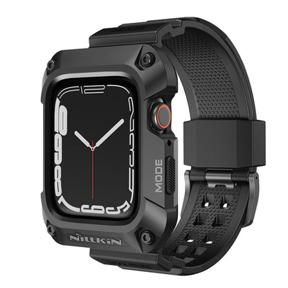 NILLKIN Ruidong Series Alloy + TPU Integrated Watch Band For Apple Watch Series 8&7 45mm(Black) - Smart Wear by NILLKIN | Online Shopping South Africa | PMC Jewellery