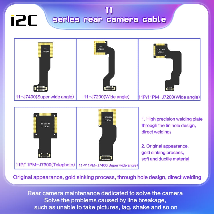 For iPhone XS / XS Max J3900 i2C Back Facing Wide Camera Cable - Flex Cable by PMC TechLife | Online Shopping South Africa | PMC TechLife