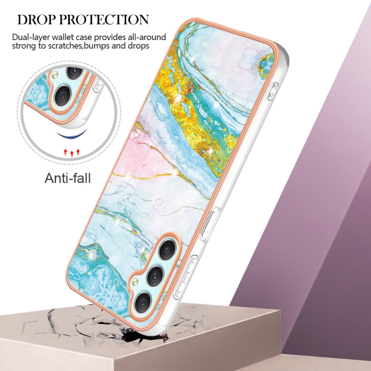 For Samsung Galaxy A24 Electroplating Marble Dual-side IMD Phone Case(Green 004) - free shipping - PMC TechLife - Order now!