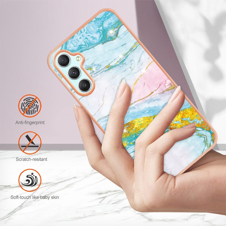 For Samsung Galaxy A24 Electroplating Marble Dual-side IMD Phone Case(Green 004) - free shipping - PMC TechLife - Order now!