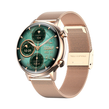 HK39 1.1 inch Smart Stainless Steel Band Watch Support Bluetooth Call/Blood Oxygen Monitoring(Gold) - Smart Wear by PMC Jewellery | Online Shopping South Africa | PMC Jewellery