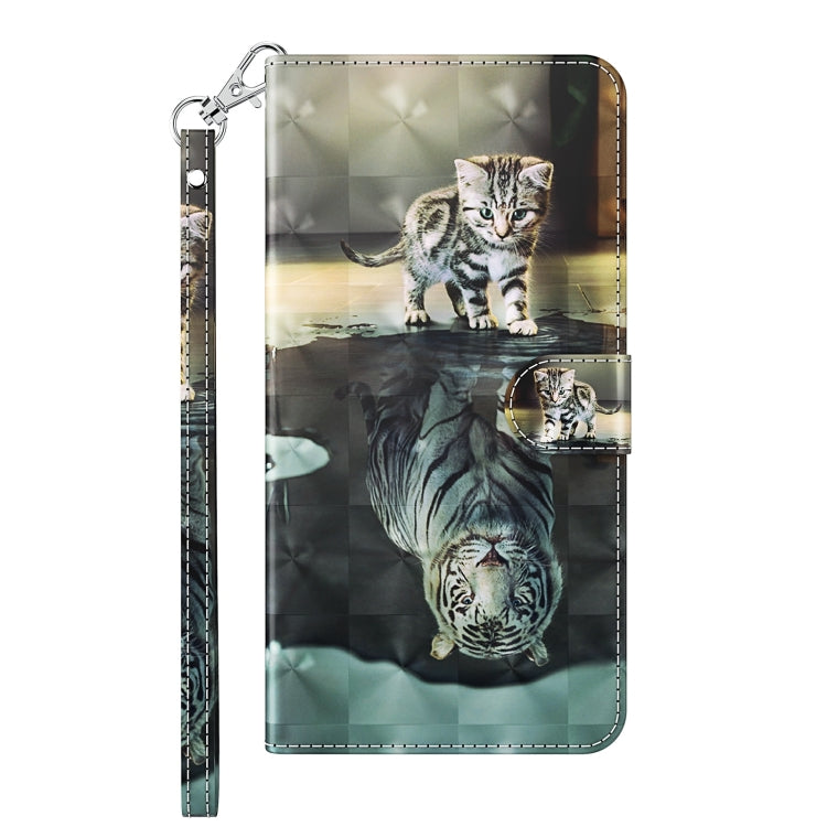 For Xiaomi Redmi Note 12 4G Global 3D Painting Pattern Flip Leather Phone Case(Cat Tiger) - Note 12 Cases by PMC Jewellery | Online Shopping South Africa | PMC Jewellery