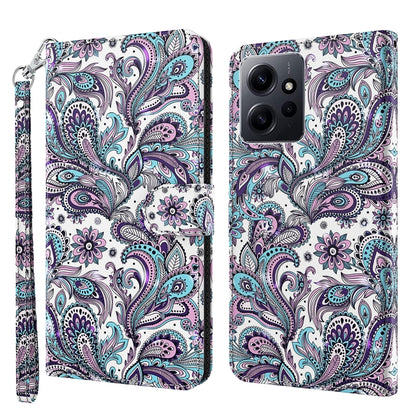 For Xiaomi Redmi Note 12 4G Global 3D Painting Pattern Flip Leather Phone Case(Swirl Pattern) - Note 12 Cases by PMC Jewellery | Online Shopping South Africa | PMC Jewellery