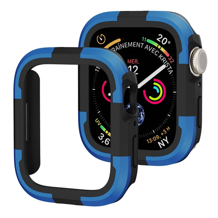 For Apple Watch Series SE 2&6&SE&5&4 40mm Armor Frame Watch Case(Blue) - Smart Wear by PMC Jewellery | Online Shopping South Africa | PMC Jewellery