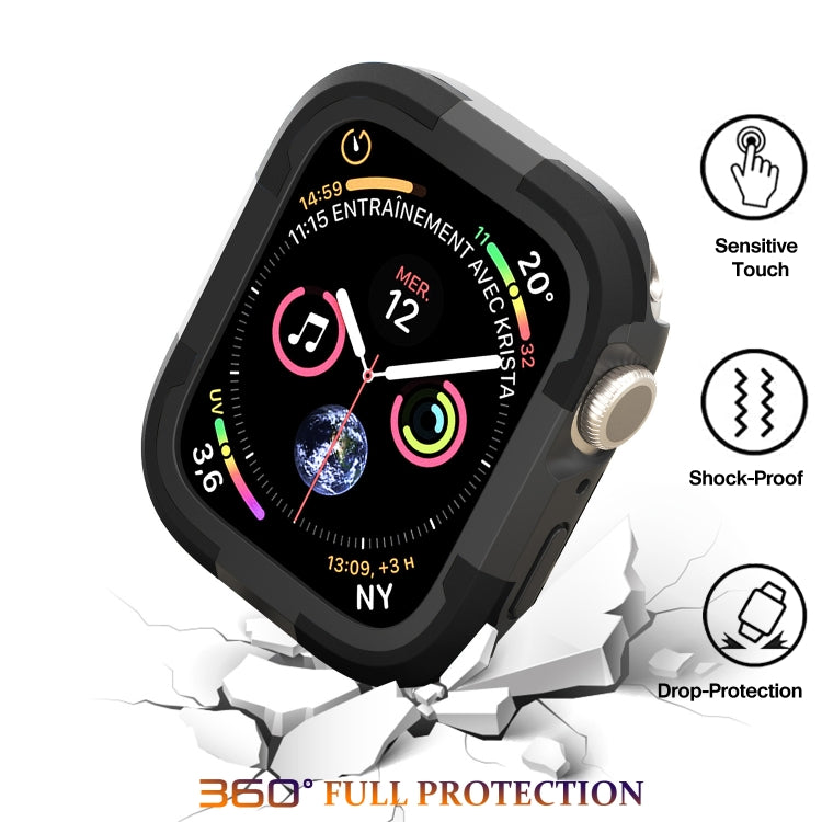For Apple Watch Series SE 2&6&SE&5&4 44mm Armor Frame Watch Case(Black) - Smart Wear by PMC TechLife | Online Shopping South Africa | PMC TechLife