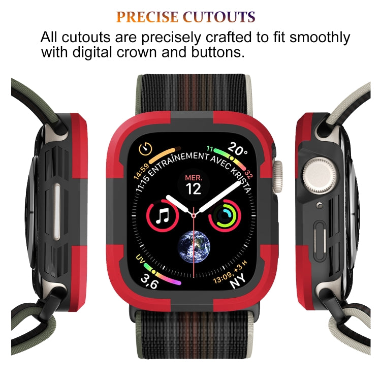 For Apple Watch Ultra 49mm Armor Frame Watch Case(Red) - Smart Wear by PMC Jewellery | Online Shopping South Africa | PMC Jewellery