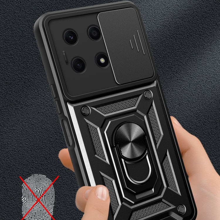 For Honor X8a 4G Sliding Camera Cover Design TPU + PC Phone Case(Black) - free shipping - PMC TechLife - Order now!