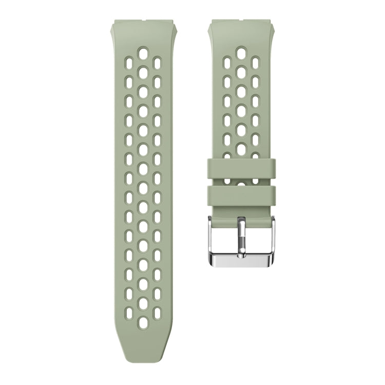 For Huawei Watch GT 2e Solid Color Round Hole Silicone Watch Band(Green) - Smart Wear by PMC TechLife | Online Shopping South Africa | PMC TechLife