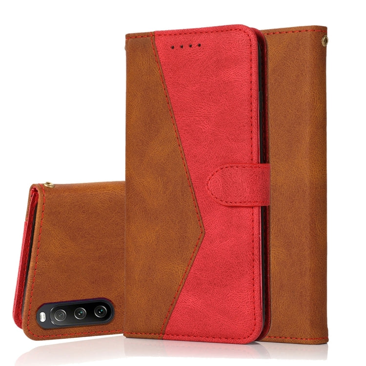 For Sony Xperia 10 V 2023 Dual-color Stitching Leather Phone Case(Brown Red) - Sony Cases by PMC Jewellery | Online Shopping South Africa | PMC Jewellery