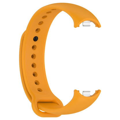 For Xiaomi Mi Band 8 Solid Color Stainless Steel Plug Replacement Watch Band (Yellow) - Watch Bands by PMC Jewellery | Online Shopping South Africa | PMC Jewellery