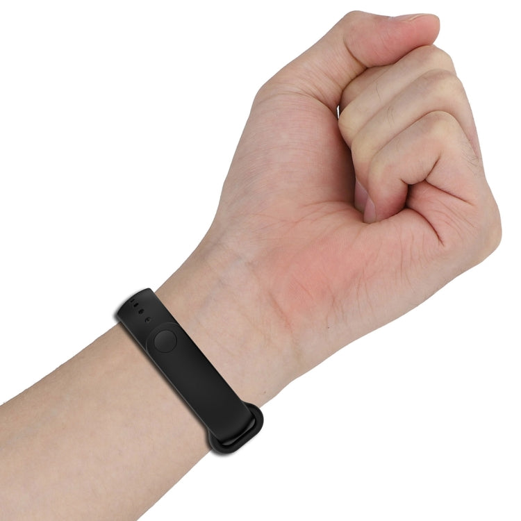 For Xiaomi Mi Band 8 Solid Color Stainless Steel Plug Replacement Watch Band (Purple) - Watch Bands by PMC TechLife | Online Shopping South Africa | PMC TechLife