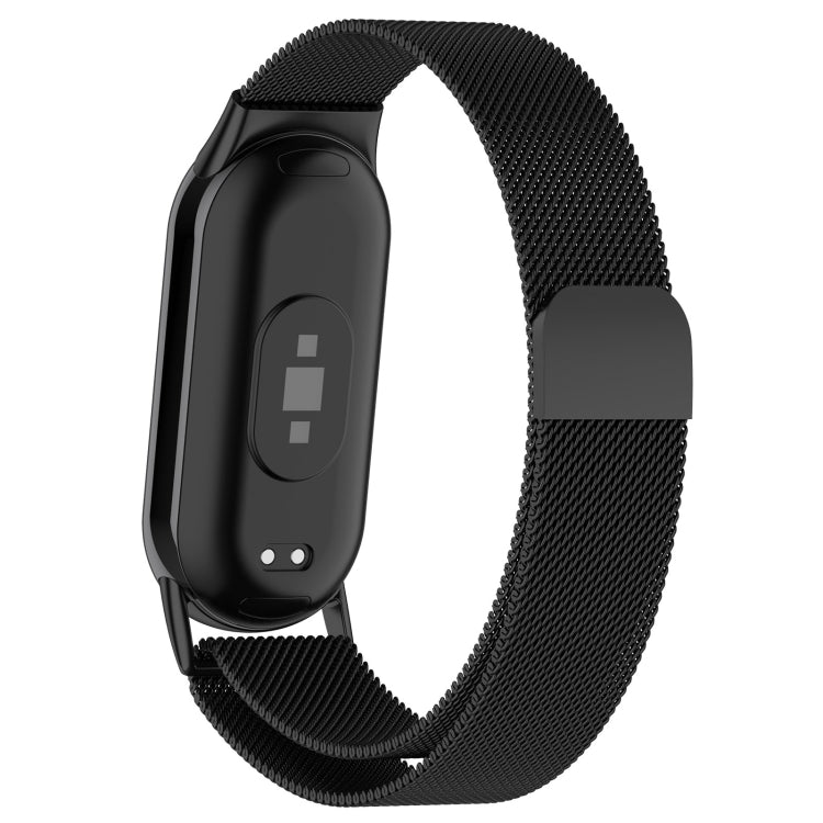 For Xiaomi Mi Band 8 Milanese Metal Watch Band(Black) - Smart Wear by PMC TechLife | Online Shopping South Africa | PMC TechLife