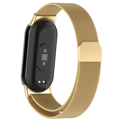 For Xiaomi Mi Band 8 Milanese Metal Watch Band(Gold) - Smart Wear by PMC Jewellery | Online Shopping South Africa | PMC Jewellery