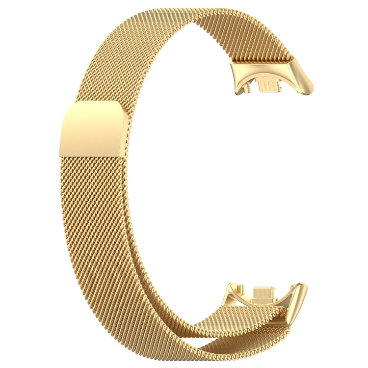 For Xiaomi Mi Band 8 Milanese Metal Watch Band(Gold) - Smart Wear by PMC Jewellery | Online Shopping South Africa | PMC Jewellery