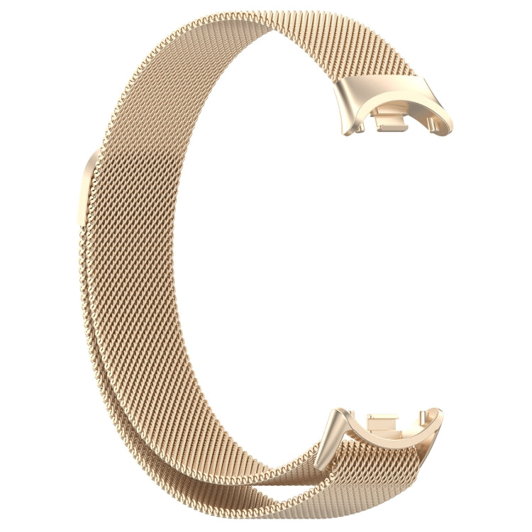 For Xiaomi Mi Band 8 Milanese Metal Watch Band(Champagne Color) - Smart Wear by PMC Jewellery | Online Shopping South Africa | PMC Jewellery