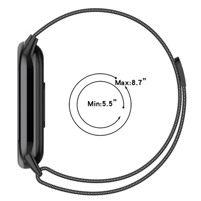 For Xiaomi Mi Band 8 Milanese Metal Watch Band(Black) - Smart Wear by PMC Jewellery | Online Shopping South Africa | PMC Jewellery