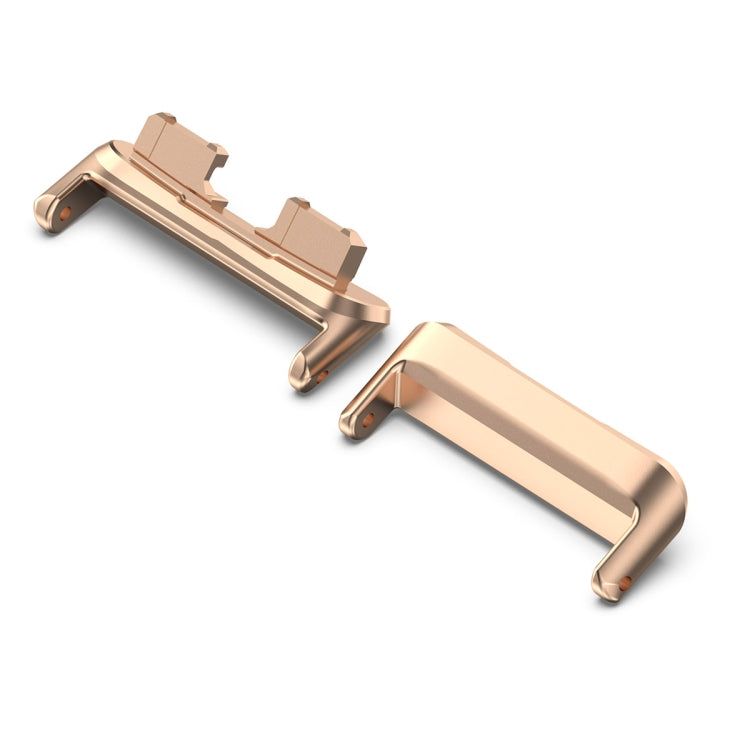 For Huawei Band 8 1 Pair Stainless steel Metal Watch Band Connector(Rose Gold) -  by PMC Jewellery | Online Shopping South Africa | PMC Jewellery