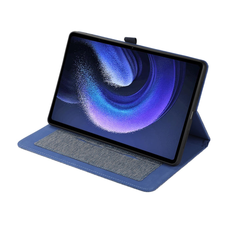 For Xiaomi Pad 6 / Pad 6 Pro Fabric Leather Tablet Case(Blue) -  by PMC Jewellery | Online Shopping South Africa | PMC Jewellery