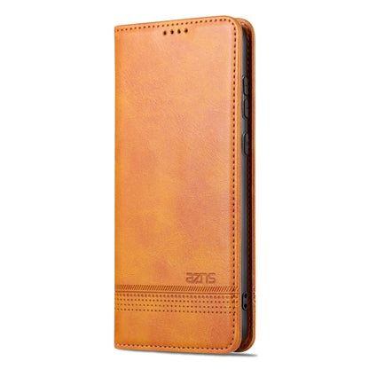 For Huawei P60 / P60 Pro AZNS Magnetic Calf Texture Flip Leather Phone Case(Light Brown) - Huawei Cases by AZNS | Online Shopping South Africa | PMC Jewellery