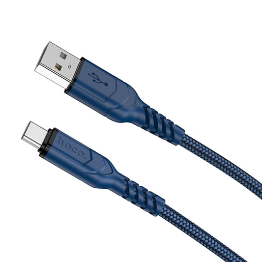 hoco X59 Victory 3A USB to USB-C / Type-C Charging Data Dable, Length:2m(Blue) - USB-C & Type-C Cable by hoco | Online Shopping South Africa | PMC Jewellery