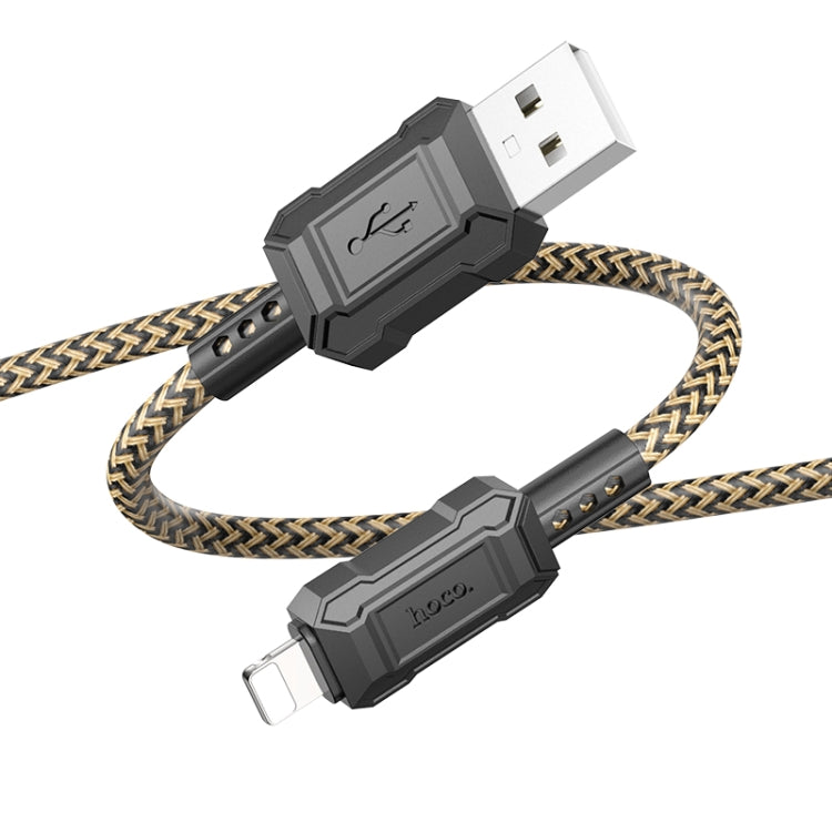 hoco X94 Leader 2.4A USB to 8 Pin Charging Data Dable, Length:1m(Black) - Normal Style Cable by hoco | Online Shopping South Africa | PMC Jewellery