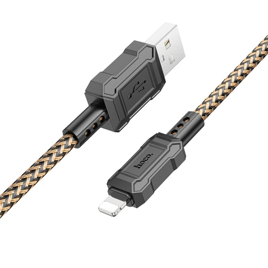 hoco X94 Leader 2.4A USB to 8 Pin Charging Data Dable, Length:1m(Gold) - Normal Style Cable by hoco | Online Shopping South Africa | PMC Jewellery