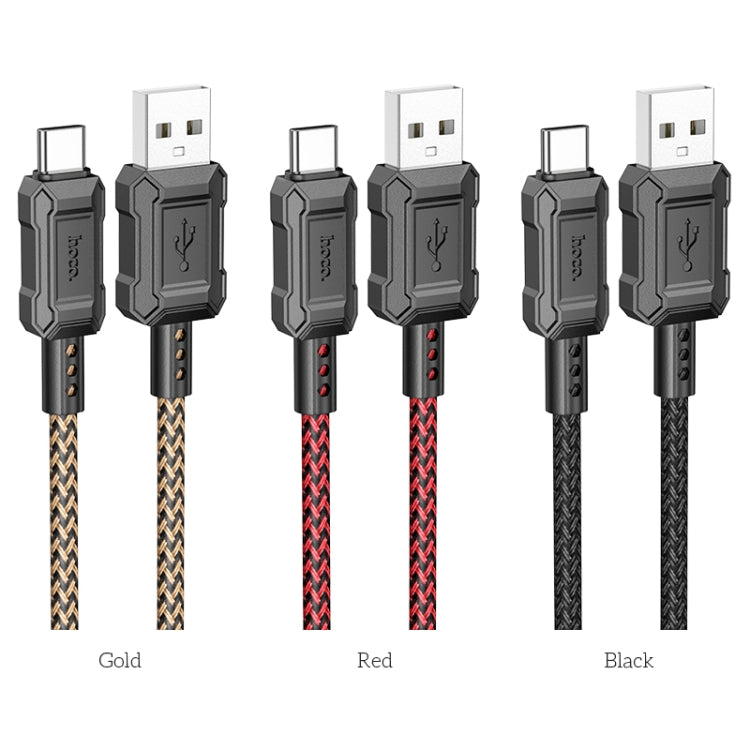 hoco X94 Leader 3A USB to USB-C / Type-C Charging Data Dable, Length:1m(Red) - USB-C & Type-C Cable by hoco | Online Shopping South Africa | PMC Jewellery